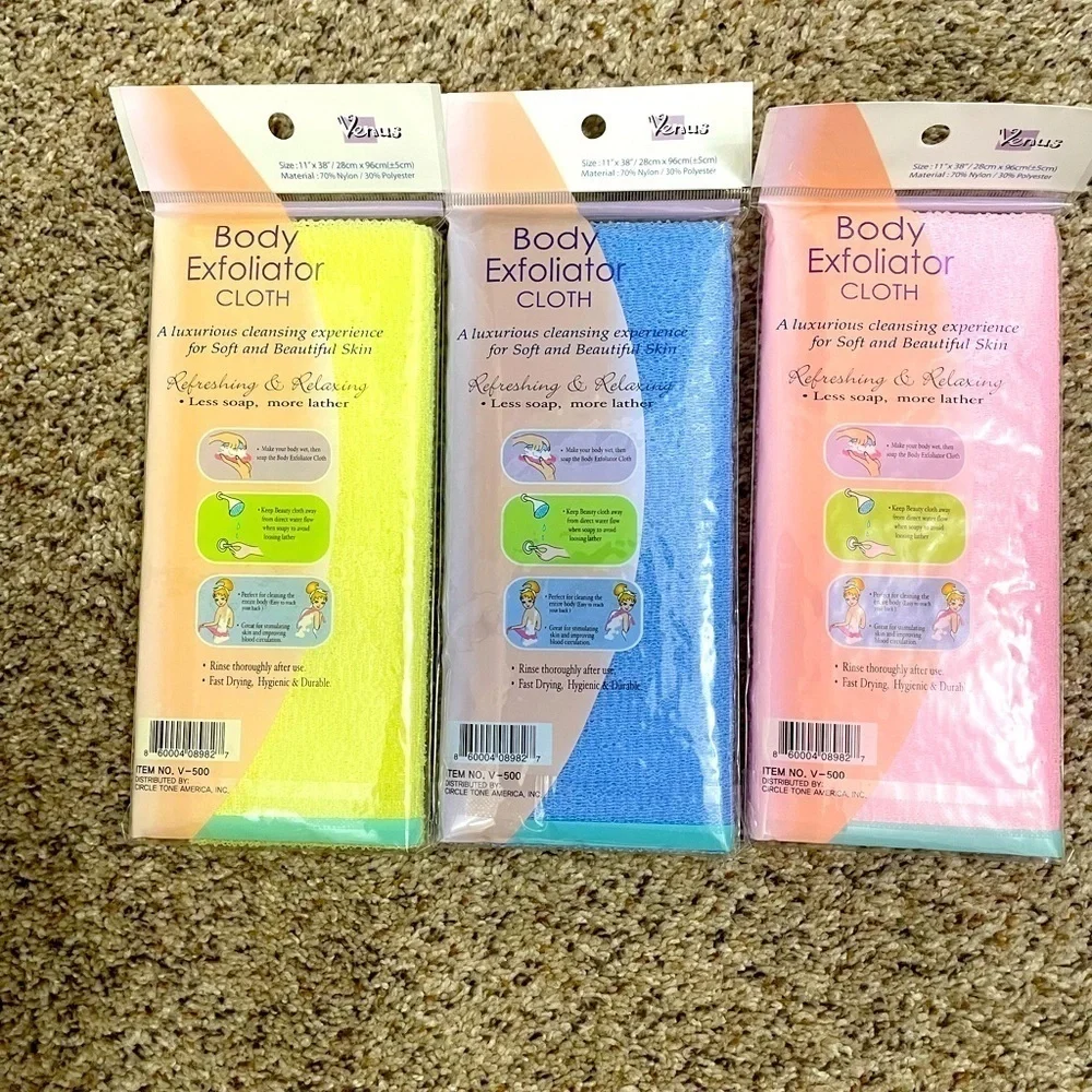 Body Exfoliating Wash Cloth Set OF 3